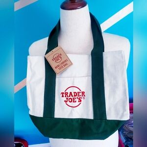 Trader Joe's canvas mini tote - dark green